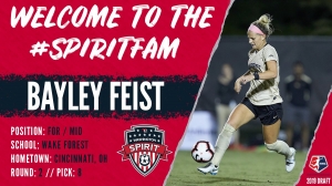 Feist's welcome to soccer at Washington Spirit